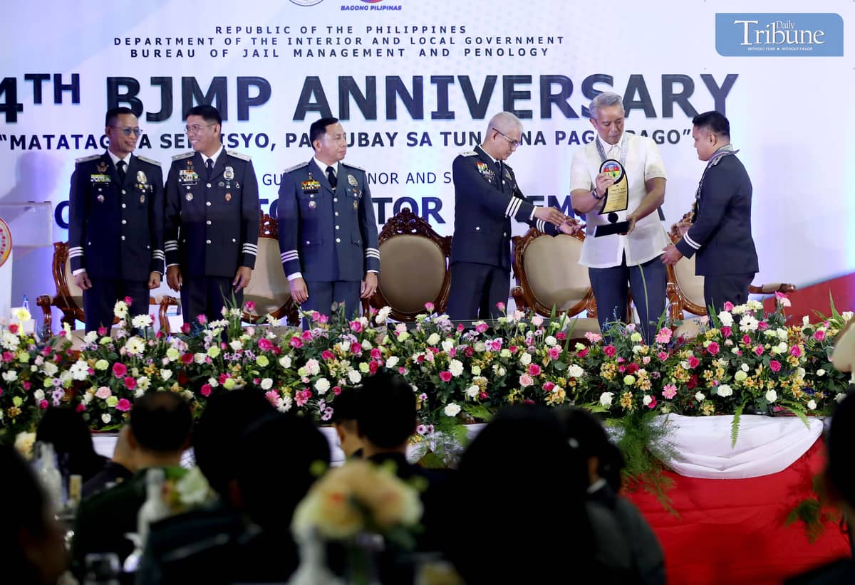 THE Bureau of Jail Management and Penology (BJMP) led by BJMP Chief J/Director Ruel Rivera with the guest of honor DILG Sec. Juanito Victor Remulla and other BJMP official Chief Supt. Dennis Rocamora, chief Supt. Efren Nemeño and Chief Supt. Clint Russel Tangeres celebrates its 34th anniversary at the Quezon City M.I.C.E. Center in Diliman on Tuesday, July 2, 2025. The event features the presentation of the BJMP’s 2024 Accomplishment Report and the 2025 BJMP’s Best Awards, which recognize outstanding personnel and exemplary jail units nationwide. Officials from various government agencies, BJMP regional directors, wardens, and personnel attend the celebration, which highlights the agency’s continued efforts in jail management, rehabilitation programs, and public service. Photo/Analy Labor