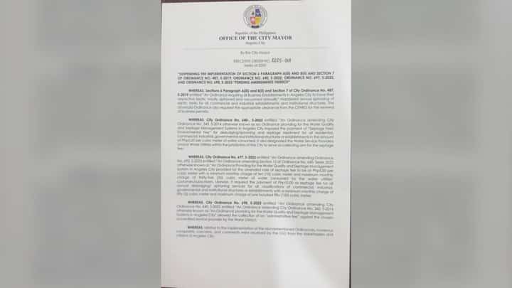 THE Executive Order No. 2025-001 issued by newly-elected Mayor Carmelo B. Lazatin II.