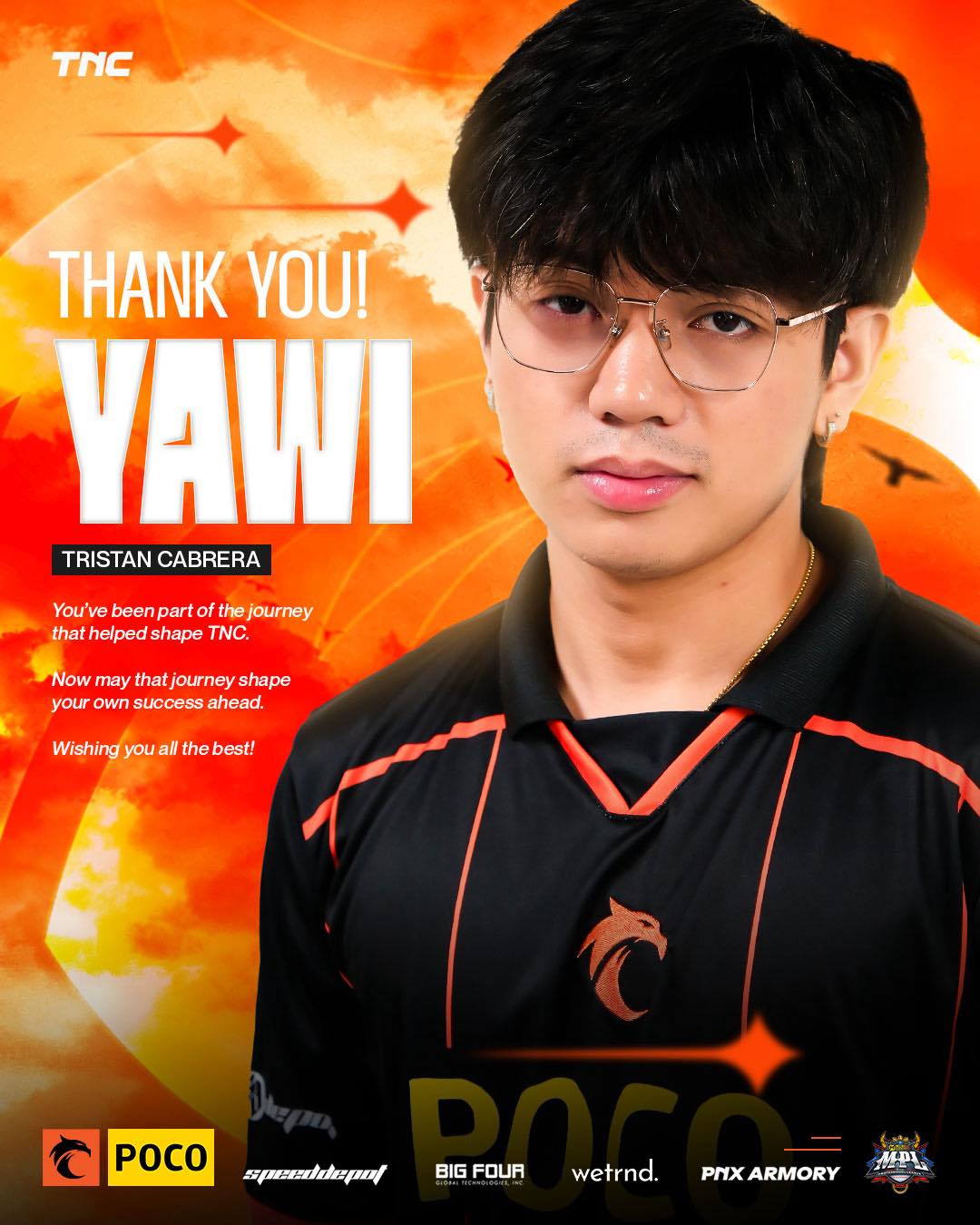 Yawi parts ways with TNC