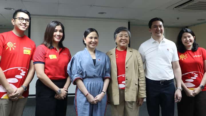TRADE Secretary Cristina Roque (third from left) and officials of Jollibee Foods Corporation and Jollibee Group Foundation attended the kick-off of “Joy in Learning: MSME Meet and Learn” session at the Jollibee Plaza in Ortigas Center on Wednesday.