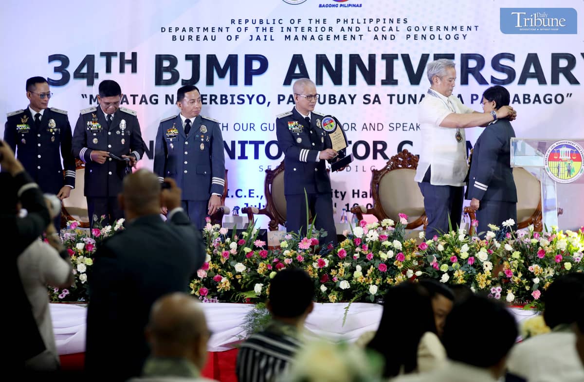 THE Bureau of Jail Management and Penology (BJMP) led by BJMP Chief J/Director Ruel Rivera with the guest of honor DILG Sec. Juanito Victor Remulla and other BJMP official Chief Supt. Dennis Rocamora, chief Supt. Efren Nemeño and Chief Supt. Clint Russel Tangeres celebrates its 34th anniversary at the Quezon City M.I.C.E. Center in Diliman on Tuesday, July 2, 2025. The event features the presentation of the BJMP’s 2024 Accomplishment Report and the 2025 BJMP’s Best Awards, which recognize outstanding personnel and exemplary jail units nationwide. Officials from various government agencies, BJMP regional directors, wardens, and personnel attend the celebration, which highlights the agency’s continued efforts in jail management, rehabilitation programs, and public service. Photo/Analy Labor