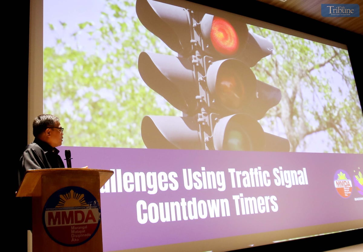 (July, 03 2025) At the press-conference Metropolitan Manila Development Authority MMDA chairman Don Artes discus to  the media about sensor-based traffic signal, after some motorists complained about the removal of the countdown timer, held at the MMDA main office in Pasig on Thursday, July 3, 2025. Photo/Analy Labor