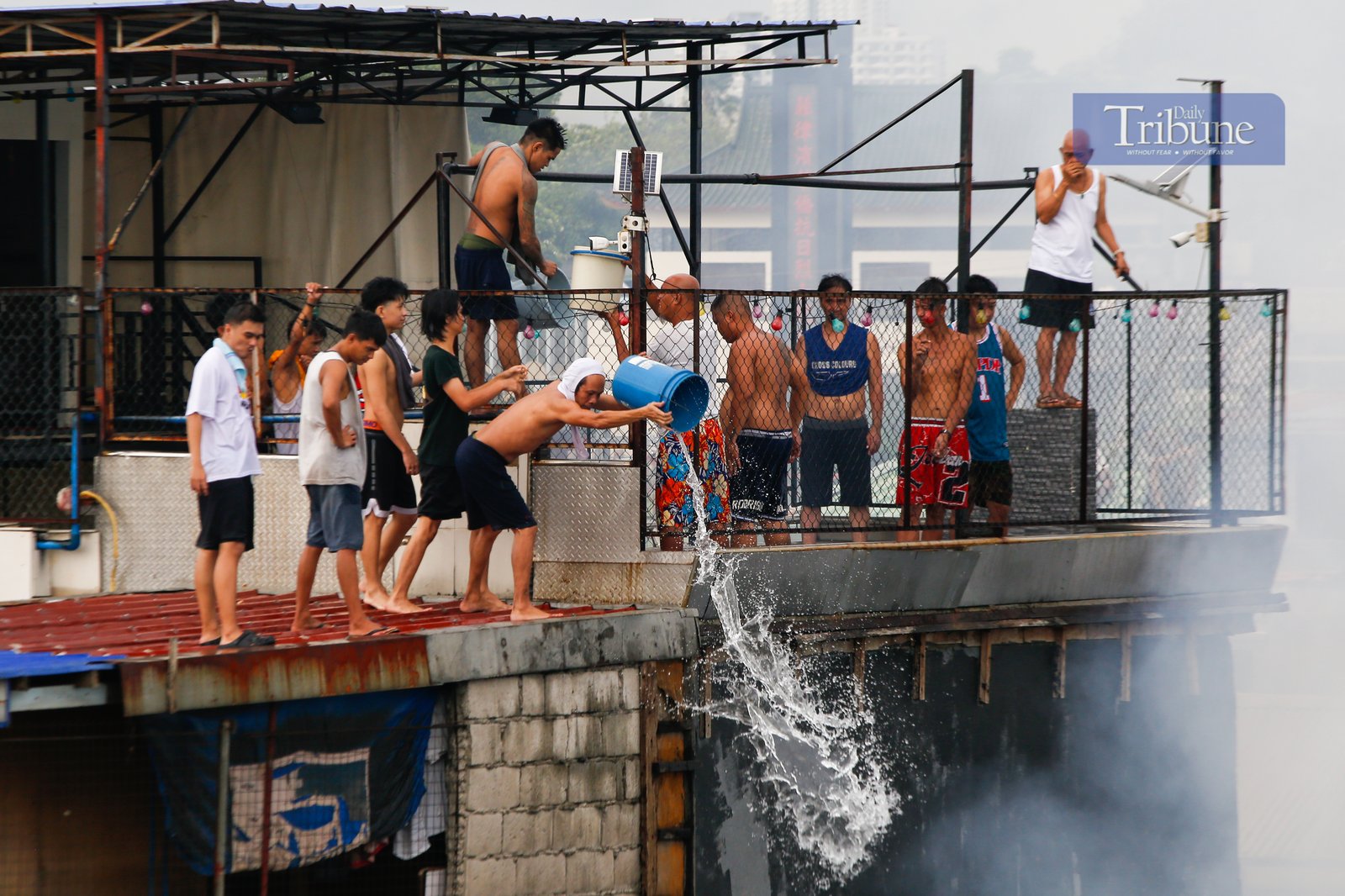 Residents and volunteer firefighters put out the fire that gutted at least fifty houses in Barangay 375 in Santa Cruz, Manila, on the afternoon of 04 June 2025. The fire that started at around 2:09 pm reached the 3rd alarm at 2:43 pm and was declared under control at 3:45 pm.
