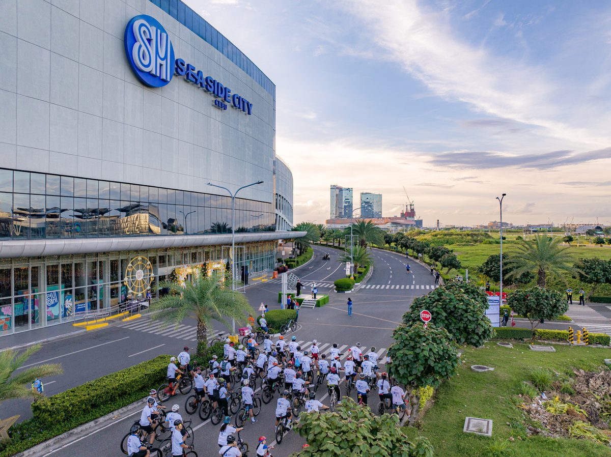 Cyclists gather at SM Seaside City Cebu, championing greener, healthier urban mobility.