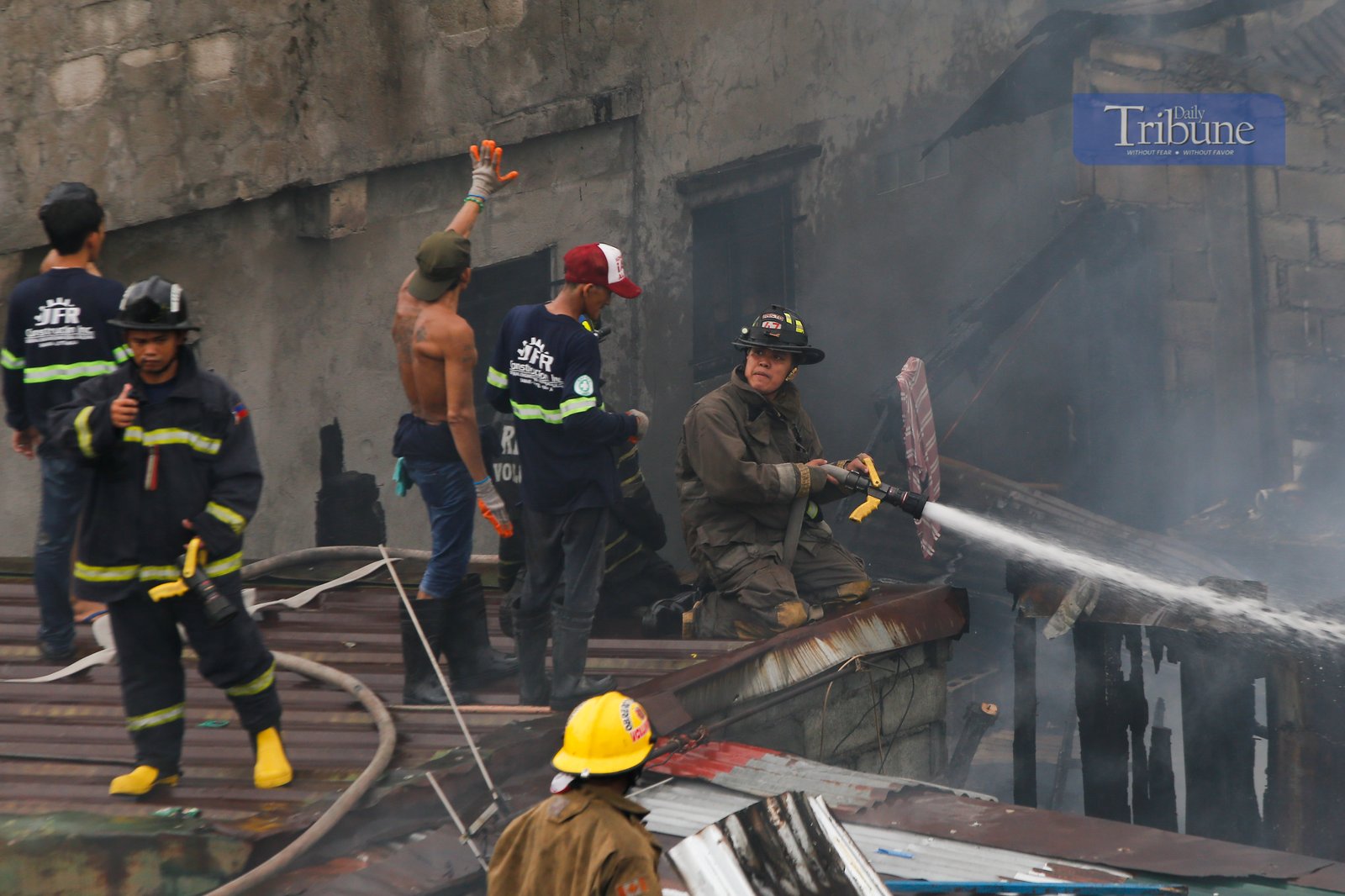 Residents and volunteer firefighters put out the fire that gutted at least fifty houses in Barangay 375 in Santa Cruz, Manila, on the afternoon of 04 June 2025. The fire that started at around 2:09 pm reached the 3rd alarm at 2:43 pm and was declared under control at 3:45 pm.