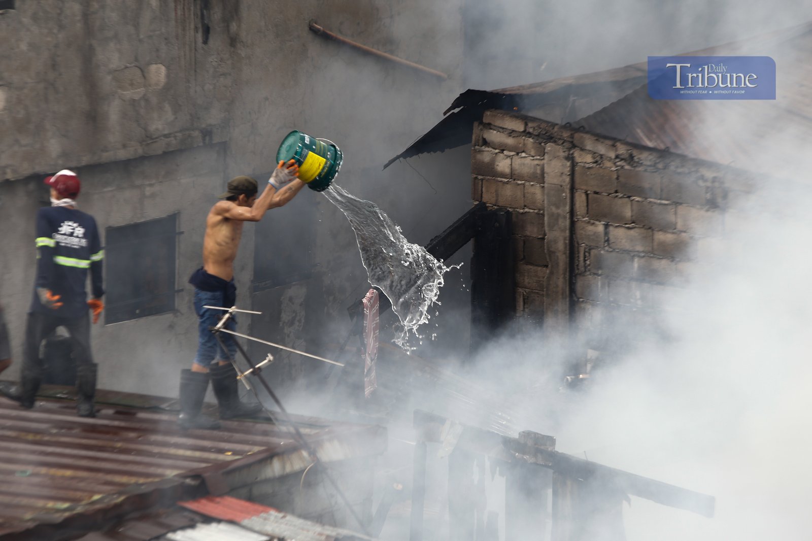 Residents and volunteer firefighters put out the fire that gutted at least fifty houses in Barangay 375 in Santa Cruz, Manila, on the afternoon of 04 June 2025. The fire that started at around 2:09 pm reached the 3rd alarm at 2:43 pm and was declared under control at 3:45 pm.