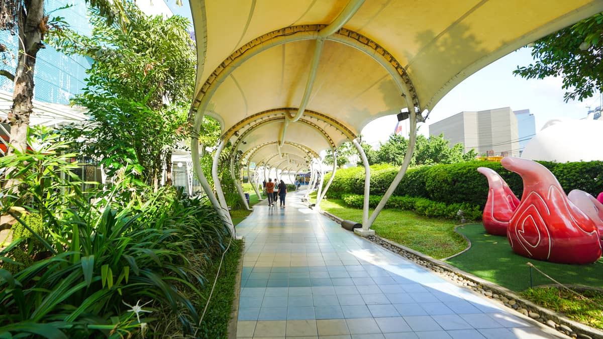 SM North EDSA houses the first Sky Garden in an SM mall, highlighting endemic plants and water features that bring nature onto a rooftop.