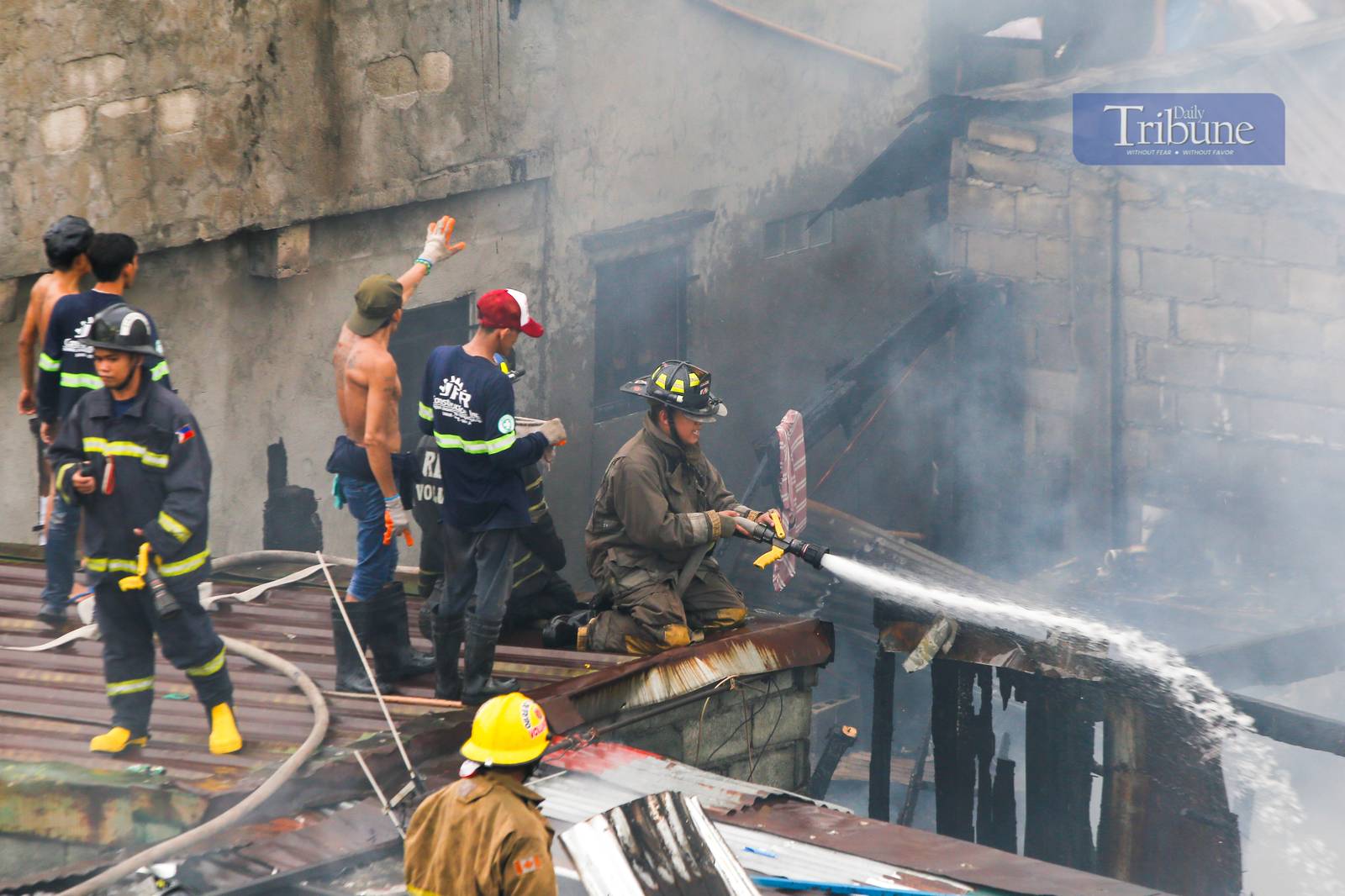 Residents and volunteer firefighters put out the fire that gutted at least fifty houses in Barangay 375 in Santa Cruz, Manila, on the afternoon of 04 June 2025. The fire that started at around 2:09 pm reached the 3rd alarm at 2:43 pm and was declared under control at 3:45 pm.