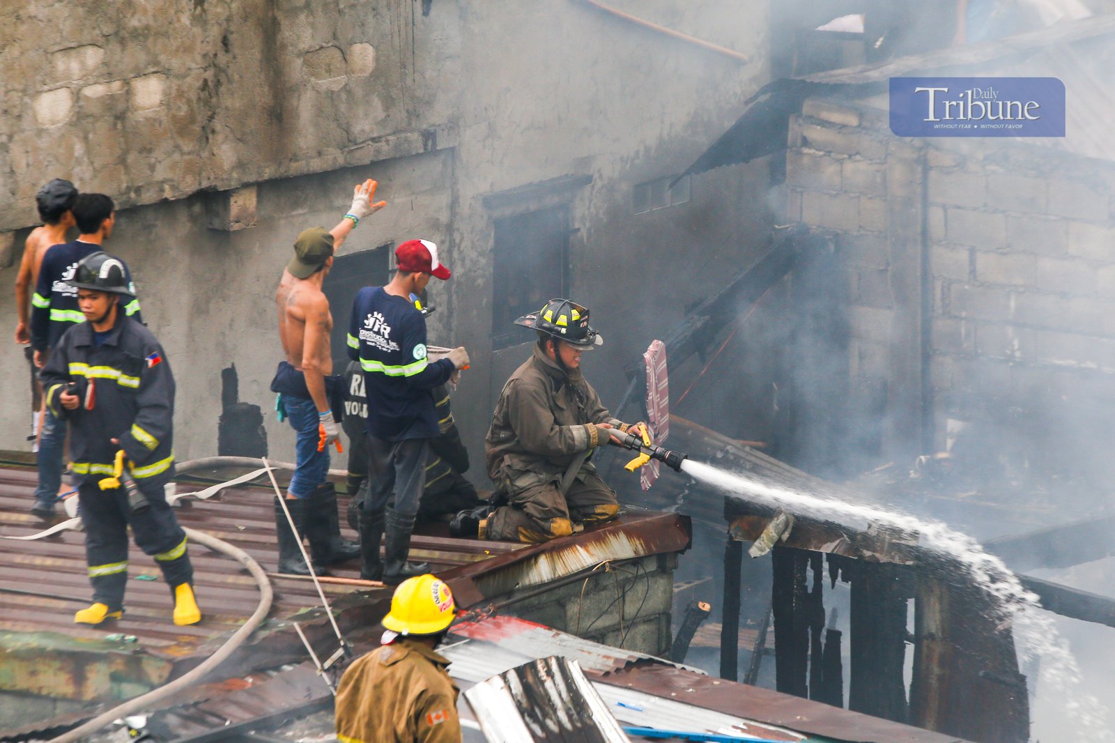 Residents and volunteer firefighters put out the fire that gutted at least fifty houses in Barangay 375 in Santa Cruz, Manila, on the afternoon of 04 June 2025. The fire that started at around 2:09 pm reached the 3rd alarm at 2:43 pm and was declared under control at 3:45 pm.