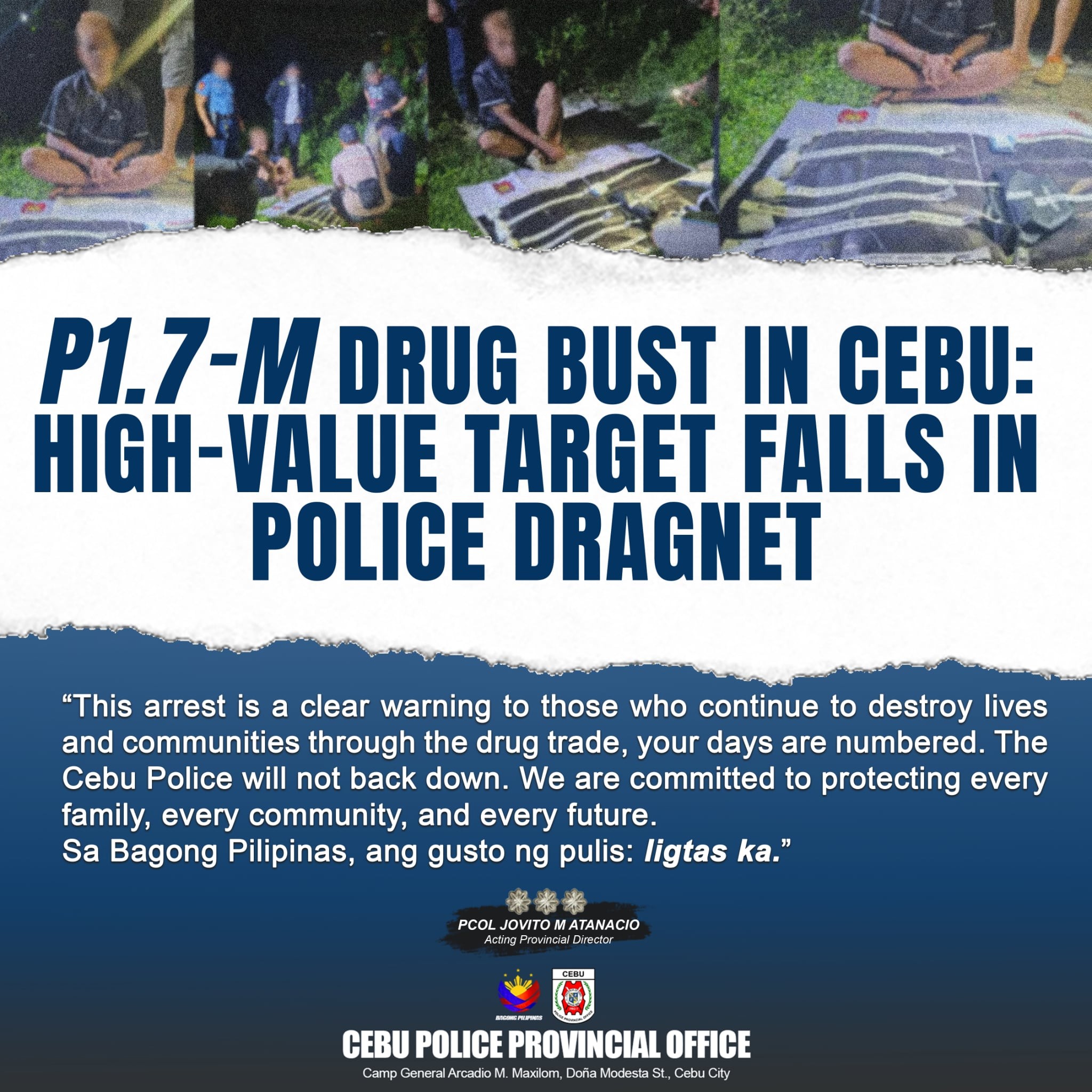 Cebu police, PDEA arrest ex-convict in P1.7M drug bust