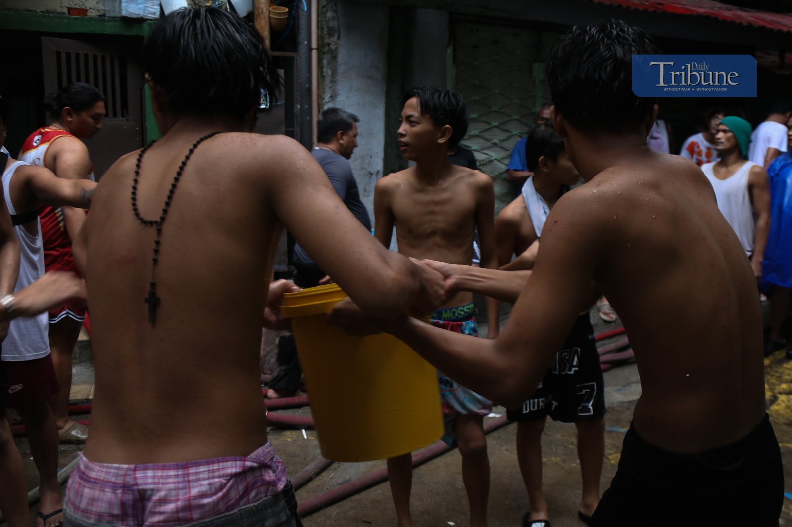 Firefighters respond to a fourth-alarm blaze in Barangay Addition Hills, Mandaluyong City, on 5 July 2025 — the third fire incident to hit Metro Manila between Friday night and Saturday morning.