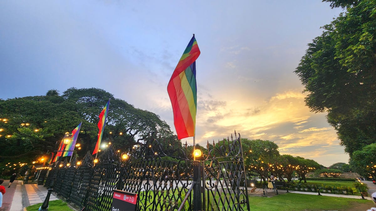 Pride flags at Fort Santiago in Intramuros.