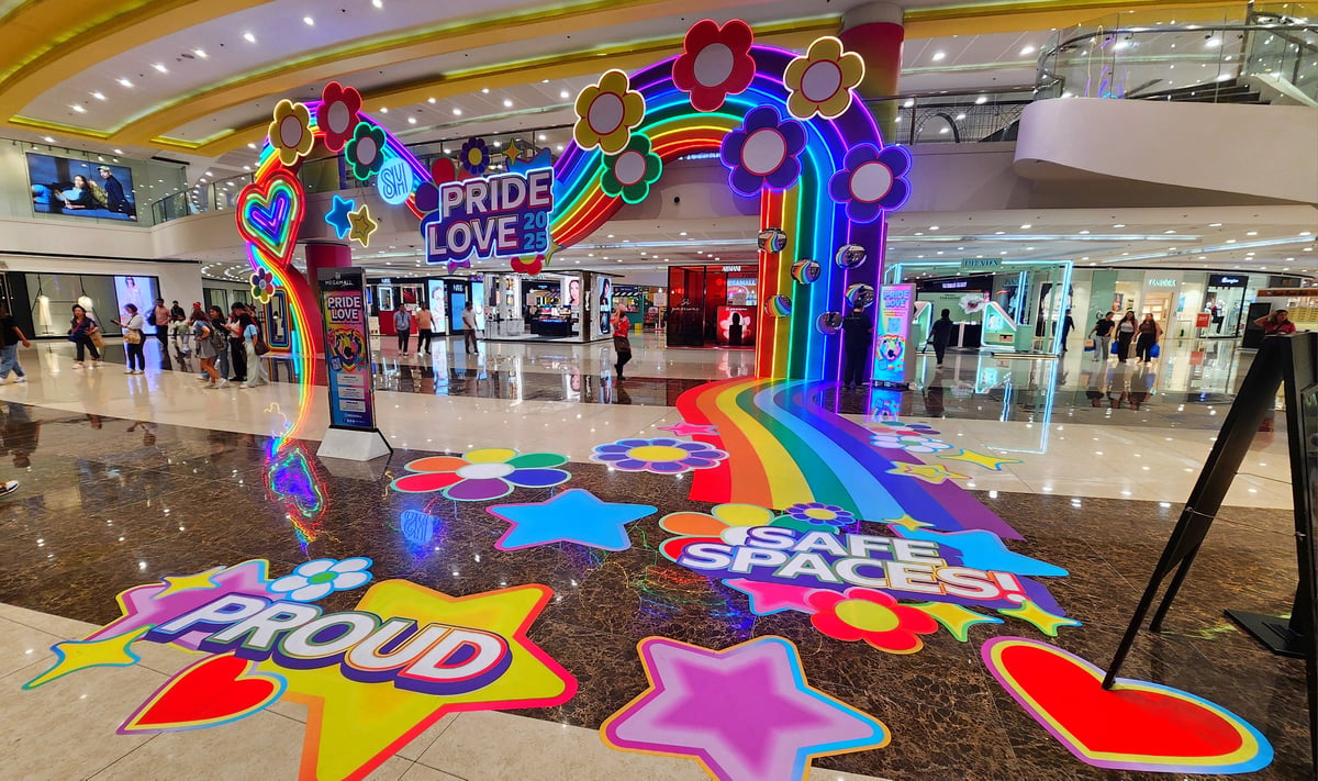 The attractive Pride Love installation by the entrance of SM Megamall.