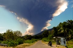 Indonesia volcano spews ash tower