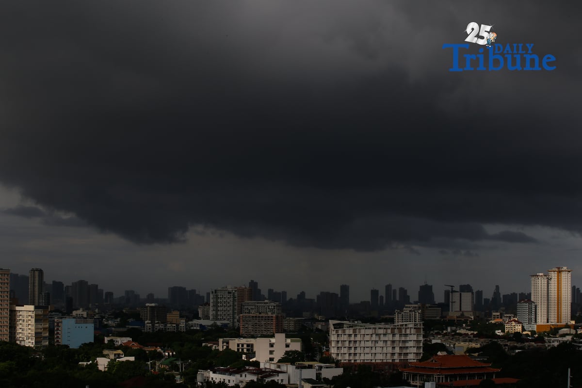 Rain clouds over Manila