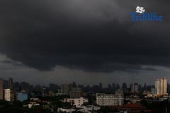 Rain clouds over Manila