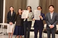 SENATOR Risa Hontiveros accompanied by her legal team filed cyber-libel at the Department of Justice Wednesday morning, against a former witness and six other personalities.