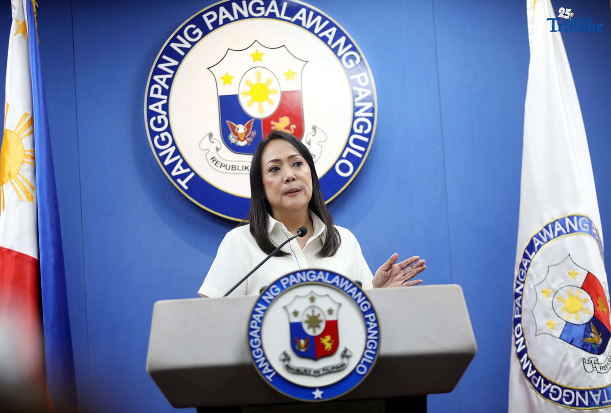 (July, 09 2025) Former Department of Trade and Industry (DTI) Undersecretary Ruth Castelo speaks before the media as the newly appointed Office of the Vice President Spokesperson on Wednesday, July 9, 2025 during a press briefing held in OVP Central Office in Mandaluyong City. Castelo is officially introduced as the new spokesperson of Vice President Sara Duterte, replacing Reynold Munsayac. Her appointment comes amid ongoing public interest in the Vice President’s key programs and policy directions. Photo/Analy Labor