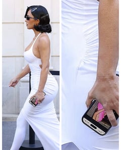 Kim K Googles herself at Balenciaga