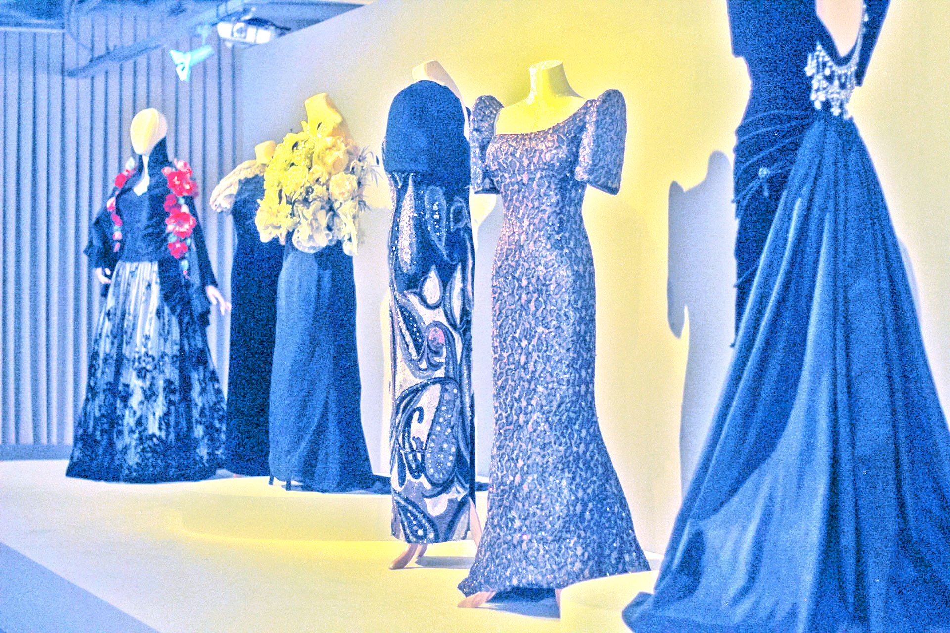 The exhibition featured clothes from Pitoy Moreno’s collection, alongside those lent by his clients.