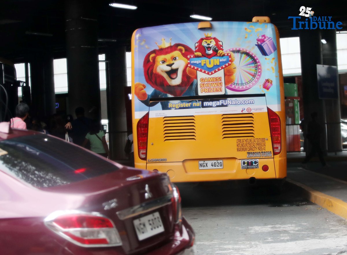 (July, 12 2025) Passengers bus carrying online gambling advertisement ads seen plying Along Edsa on Saturday July 12 2025. The Philippine Amusement and Gaming Corporation (PAGCOR) has ordered the immediate removal of all billboards and other out-of-home gambling advertisements as part of a campaign to crack down on gambling-related advertisements and promotions. In a memorandum issued on July 7, the agency directed all licensees, suppliers, system administrators, and gaming venue operators to remove advertising materials, including those displayed on trains, buses, jeepneys, and taxis. PAGCOR clarified that only institutional or responsible gaming campaigns approved by the agency will be allowed from now on. They gave all licensees and stakeholders until August 15 to completely remove all gambling-related ads," said PAGCOR. Photo/Analy Labor