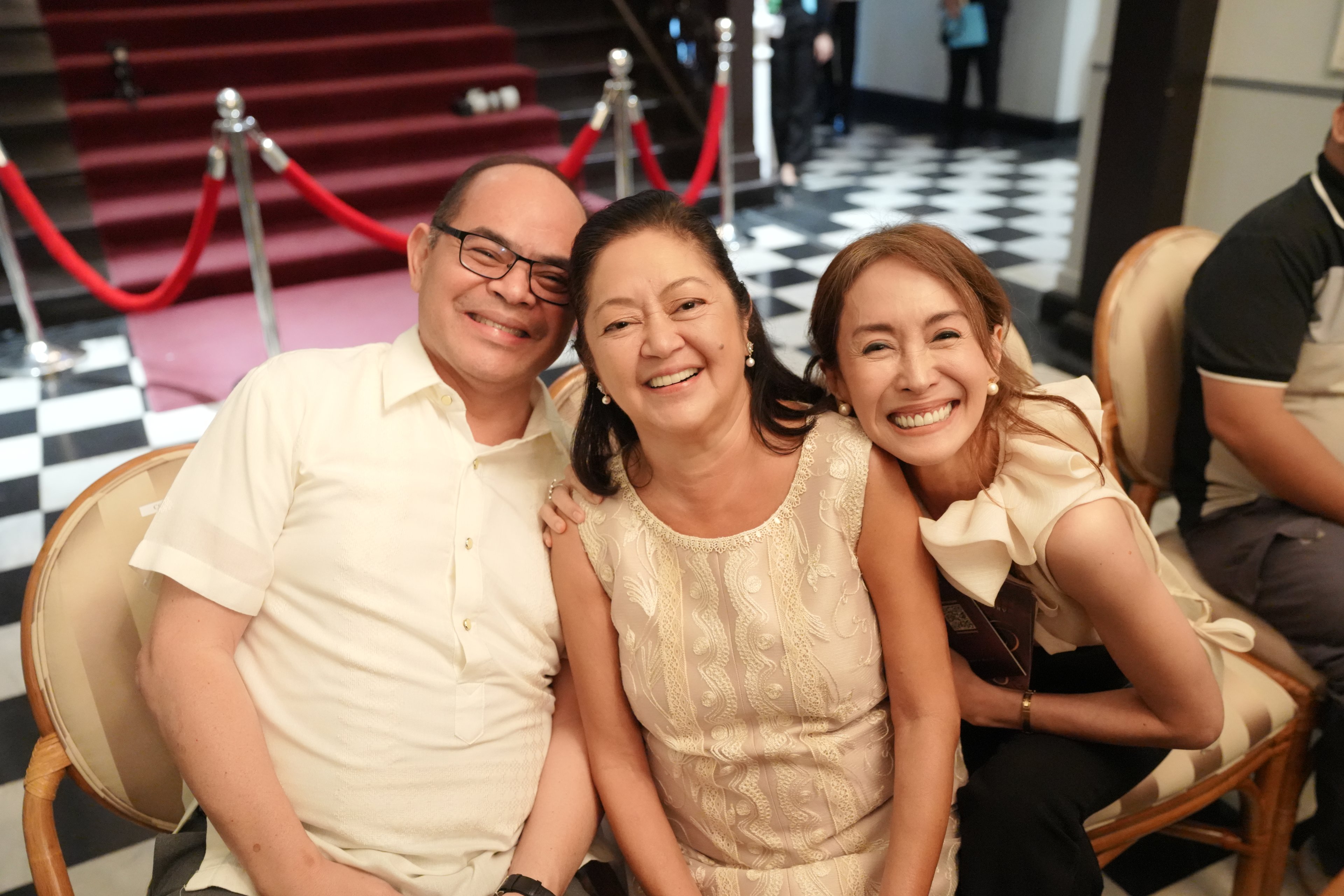Paul Ledesma, First Lady Louise Araneta Marcos and Kristine Ledesma.
