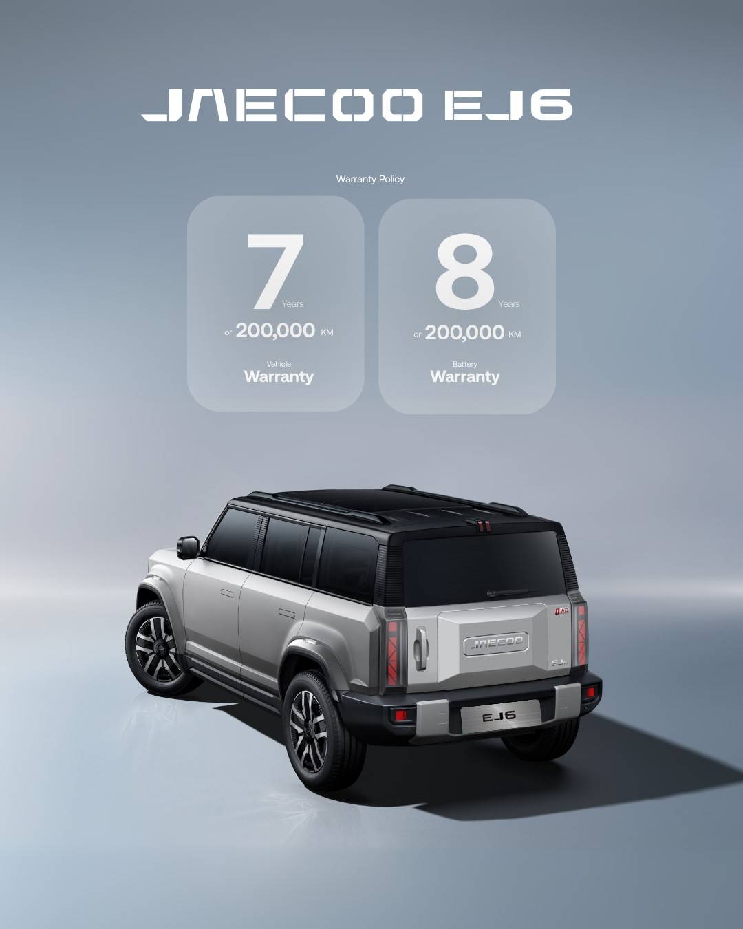 JAECOO EJ6 stands ready at the newly opened Iloilo dealership.