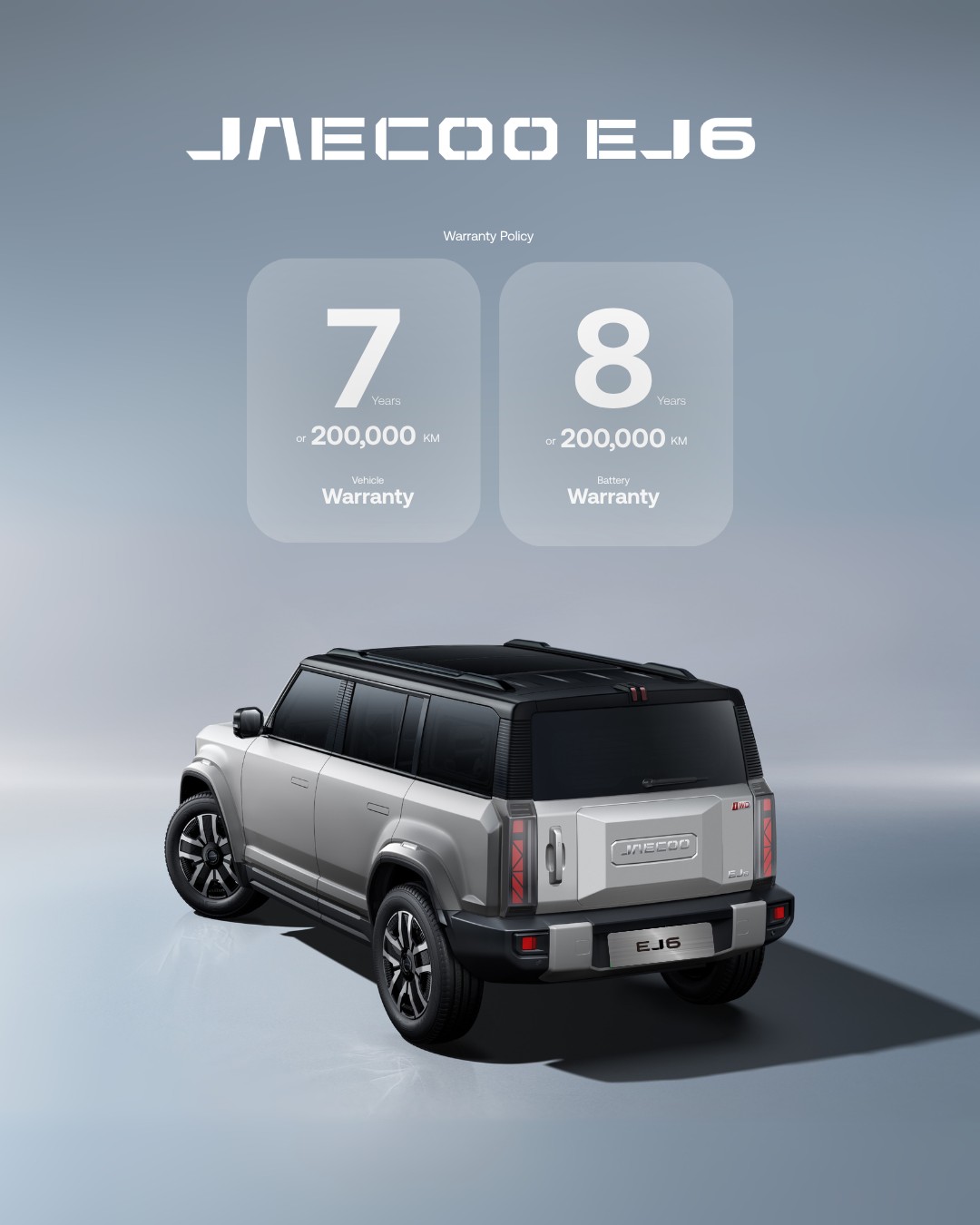 JAECOO EJ6 stands ready at the newly opened Iloilo dealership.