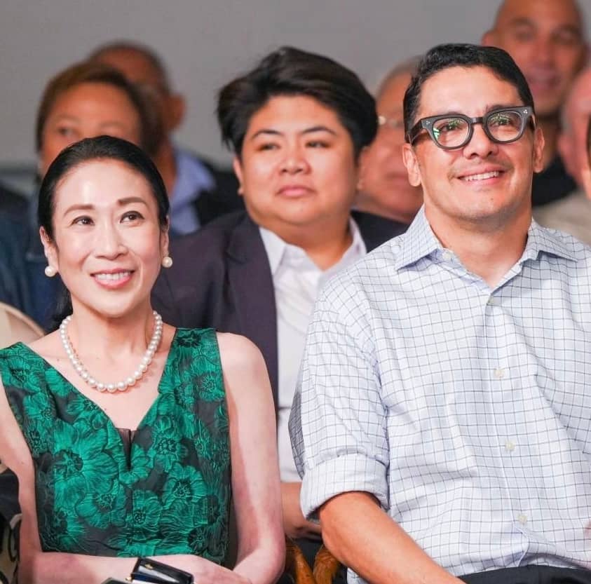 GMA executive Atty. Annette Gozon Valdes with Shintaro Valdes and (in between) OWWA Administrator Patricia Yvonne Caunan.