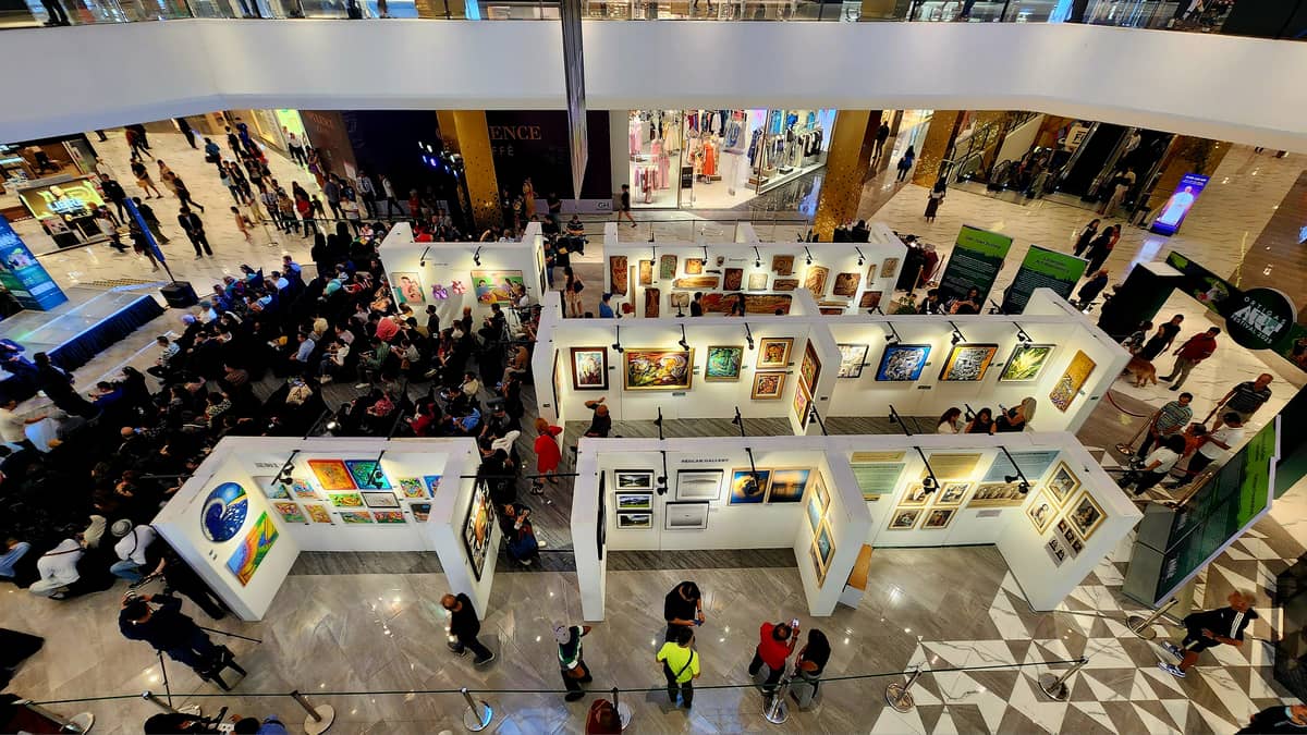 An exhibit of works by different artists from different galleries and organizations.