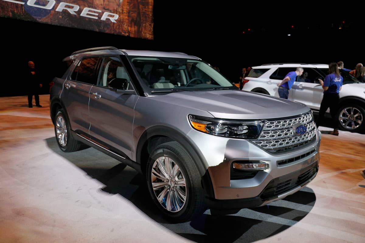 A FORD Explorer is showcased at an auto event, one of several models named in the recent US recall.