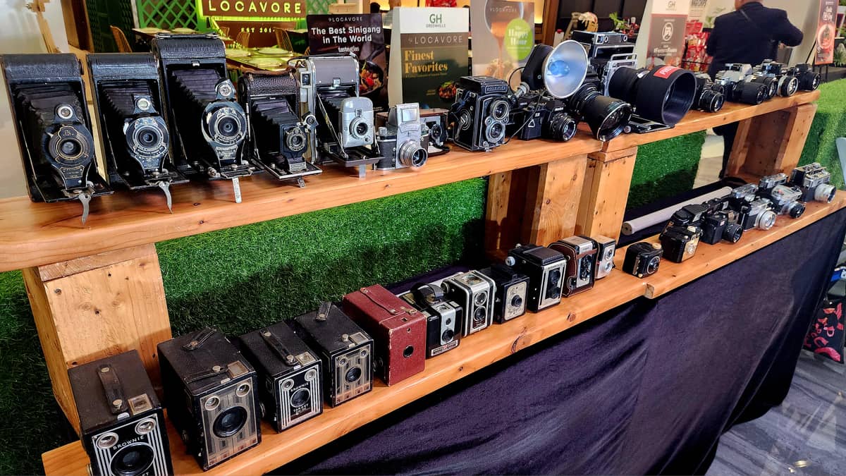 Celebrating the camera at the exhibit 'Chromatic Realms.'