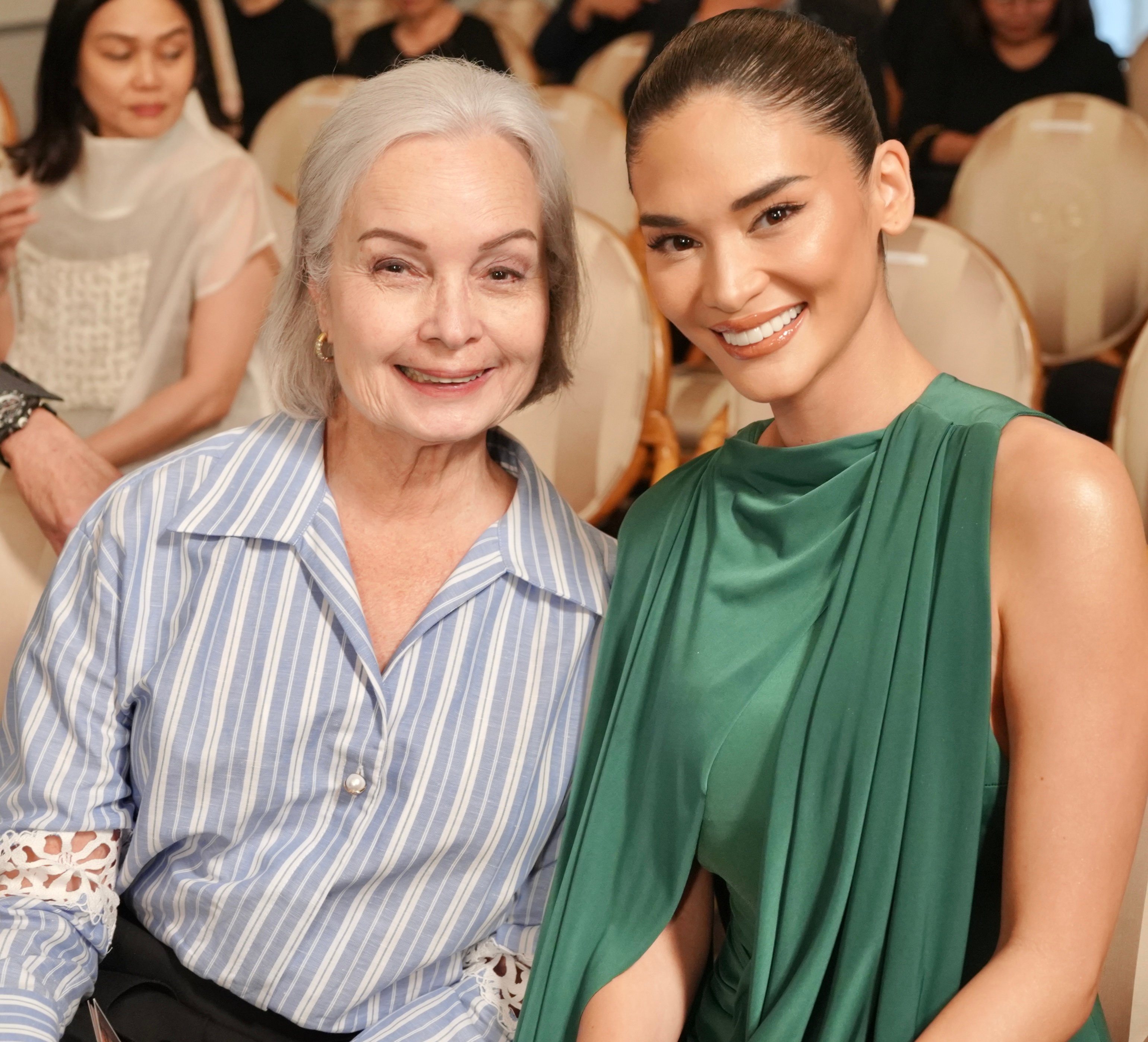 Former First Lady Imelda Romualdez Marcos with First Lady Louise Araneta Marcos.