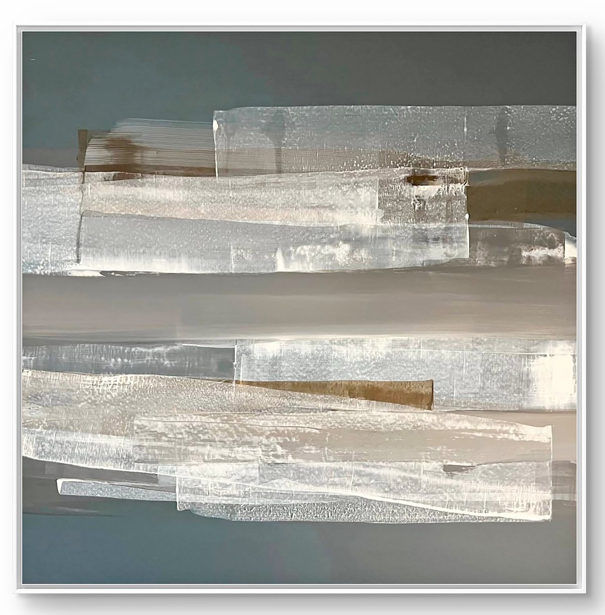 ‘SET a Fire 2 of 3,’ mixed media, 36" x 36," 2025.