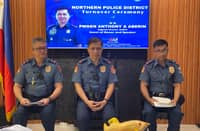 Incoming Manila Police District Acting Director Brig. Gen. Arnold Abad (left) handed over the leadership of the Northern Police District to Acting Director Brig. Gen. Jerry Protacio (right)