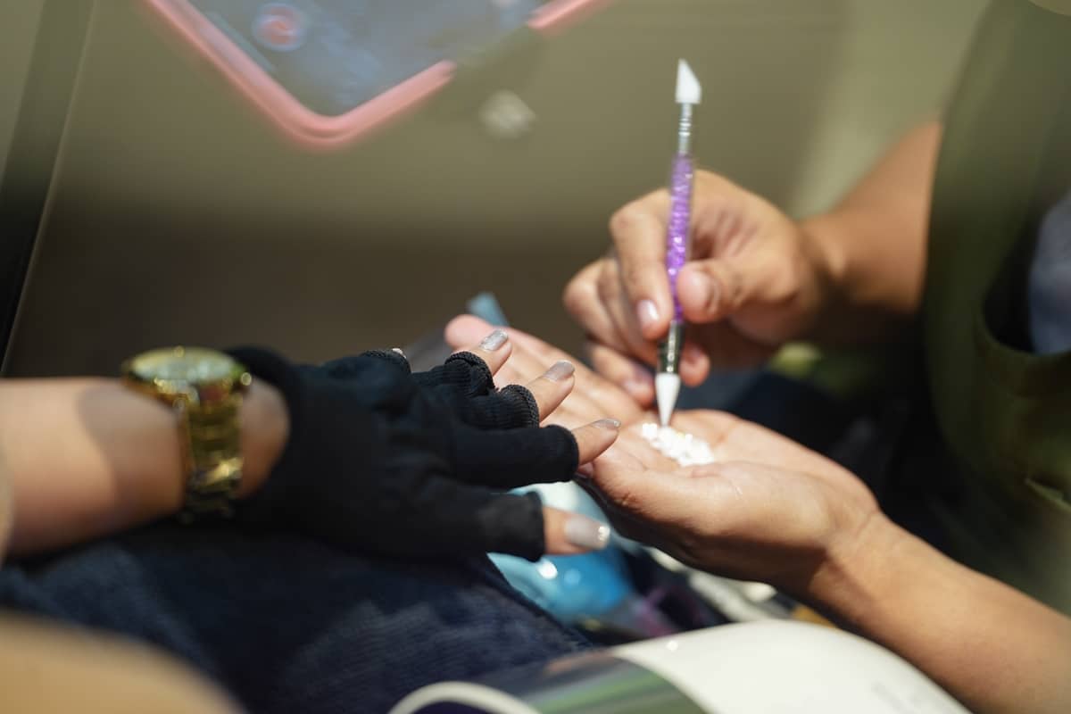 Guests are free to select different nail art designs and services.