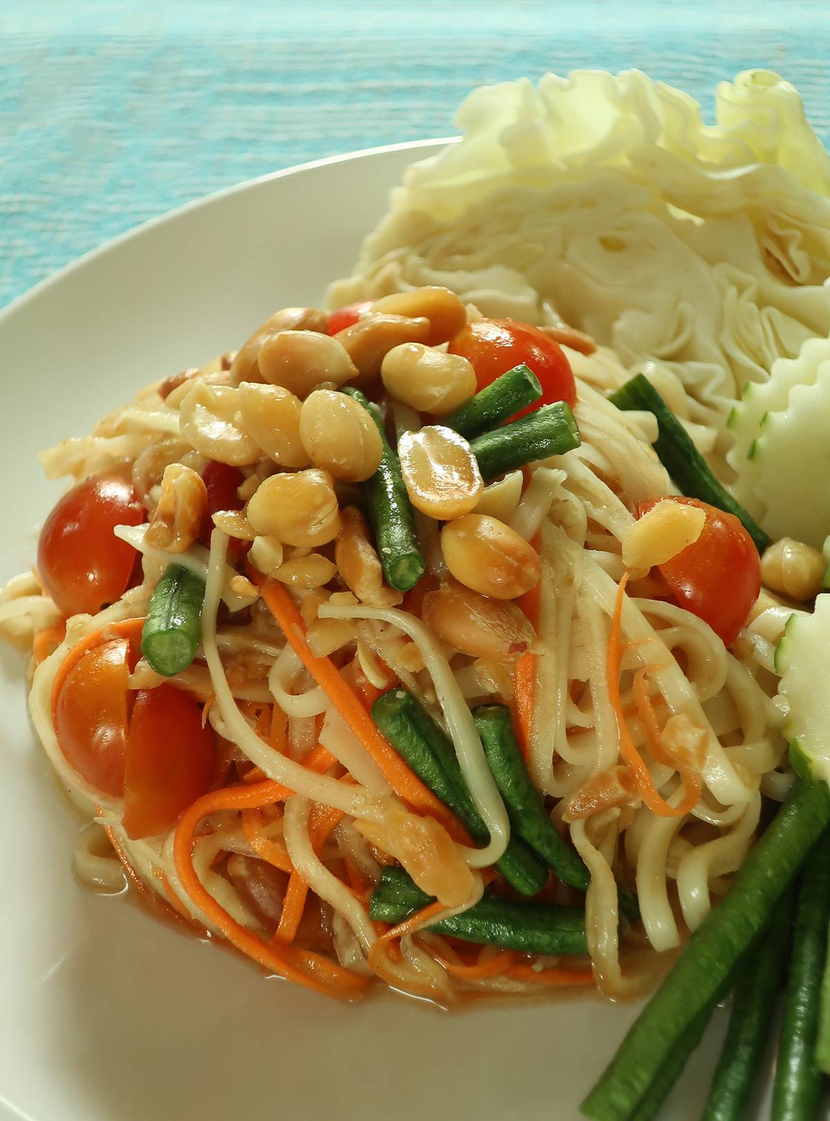 Spicy Papaya and Noodle Salad.