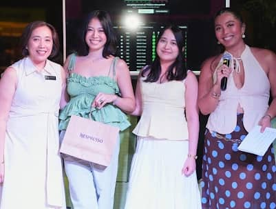 Mia Silva (Nespresso Philippines Marketing and CRM Head), Jeline Catt, Bea Molinyawe (Nespresso Philippines Marketing Supervisor) and Samm Alvero.