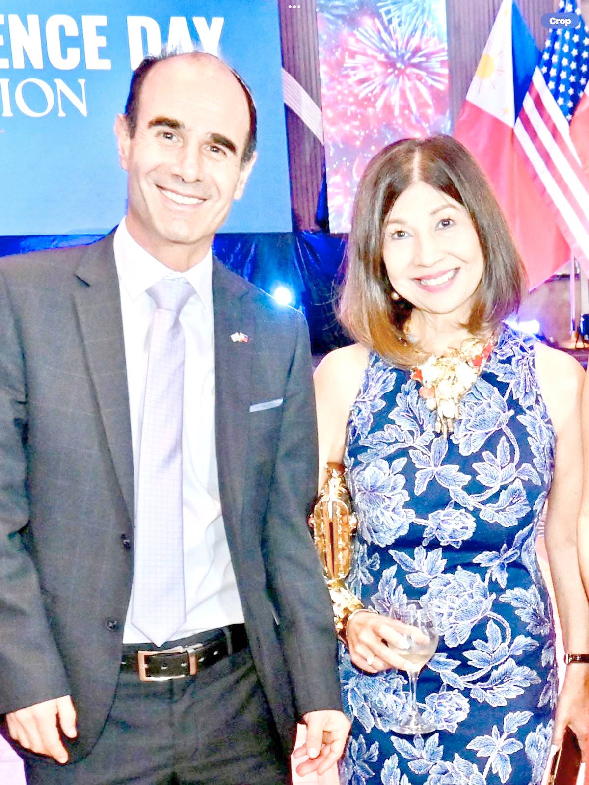 Ambassador of Israel Ilan Fluss and Joanne Rae Ramirez.
