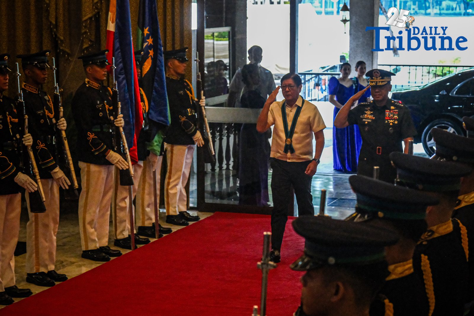 President Ferdinand R. Marcos Jr. presided over the Armed Forces of the Philippines (AFP) Mid-Year Command Conference 2025 on Thursday, 17 July, at Tejeros Hall in Camp Aguinaldo, Quezon City. The high-level meeting tackled key strategic issues and reviewed the military’s operational accomplishments. Among those in attendance were AFP Chief Gen. Romeo Brawner Jr. and Defense Secretary Gilberto Teodoro Jr. Capping off the event, AFP personnel performed “Kanluran,” a stirring anthem that has become a rallying cry for Filipino patriotism and vigilance. The song, which pays tribute to the West Philippine Sea, calls on citizens to stand as stewards of the nation's maritime sovereignty. President Marcos has repeatedly underscored the importance of national unity and defense readiness in safeguarding Philippine territory.