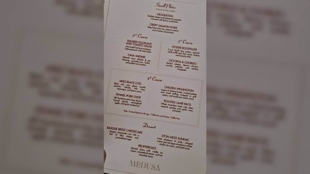 A PEAK into the heavenly menu.
