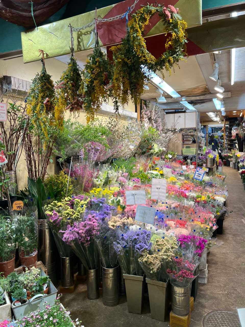 Fresh flowers galore.