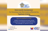 NHMFC grants a one-month moratorium on housing loan payments for borrowers affected by Tropical Storm Crising, providing relief from 19 July to 18 August 2025.