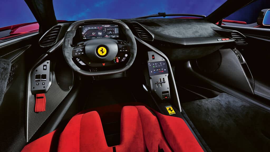 EVERYTHING inside the F80 cockpit is designed for speed.