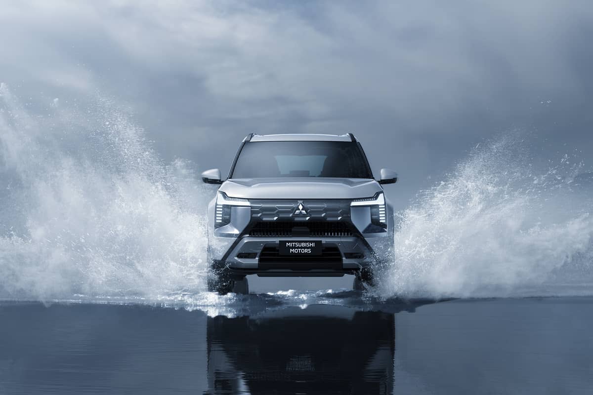 MITSUBISHI’s newest SUV barrels through water with confidence and style.