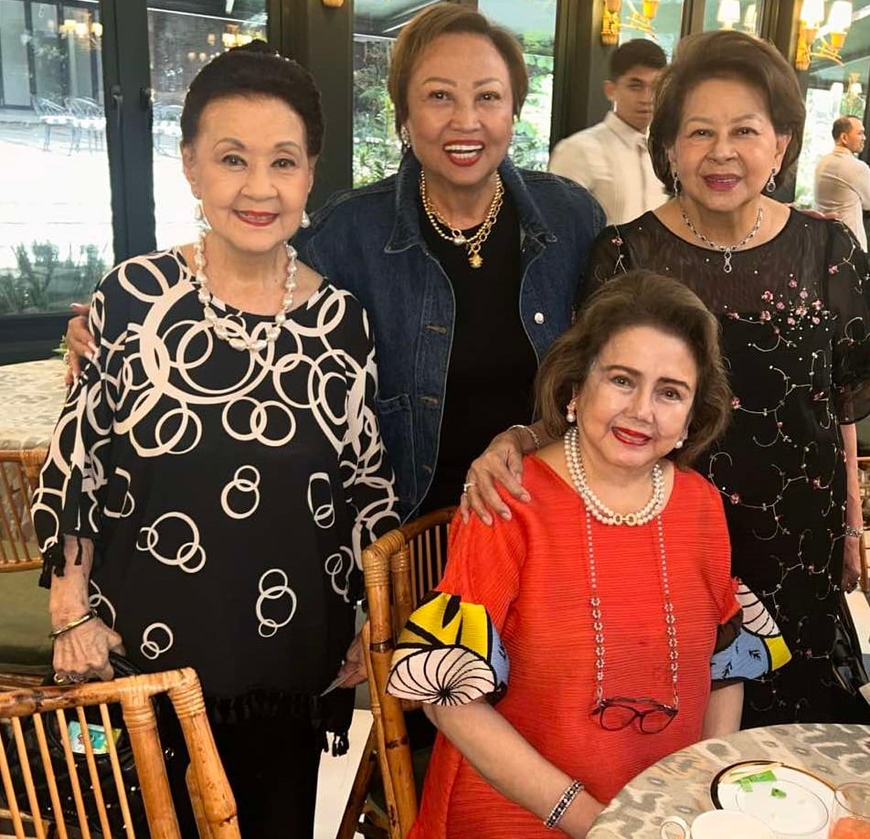 (Standing, from left) Nenuca Blardony, Natty Papas and Cristina Roco Corona. (Seated) Chichi Laperal.