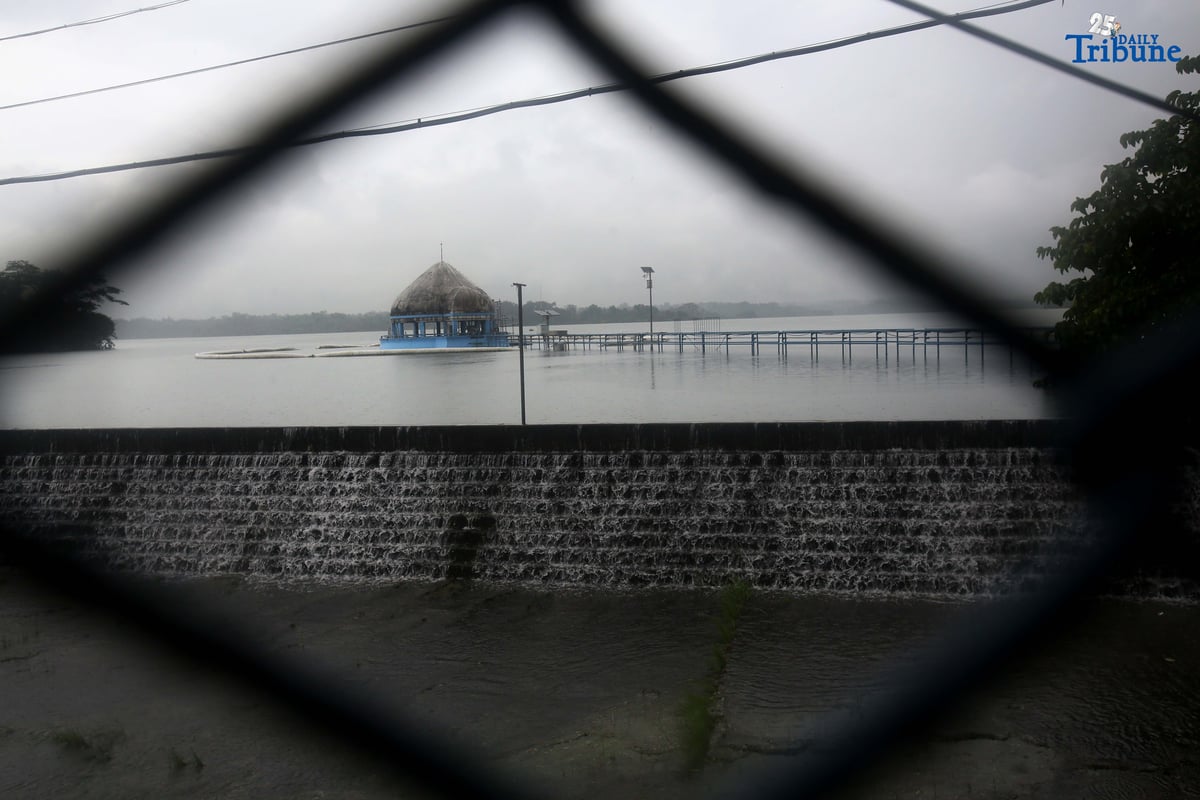 La Mesa Dam in Quezon City water level has reached to 80.16 meters, exceeding its spilling level of 80.15 meters due to continuous rain brought by habagat on Monday July 21 2025. The overflow is impacting low-lying areas along the Tullahan River, including parts of Quezon City, Valenzuela, and Malabon. Residents in these areas are advised to take necessary precautions and monitor water levels. Photo/Analy Labor