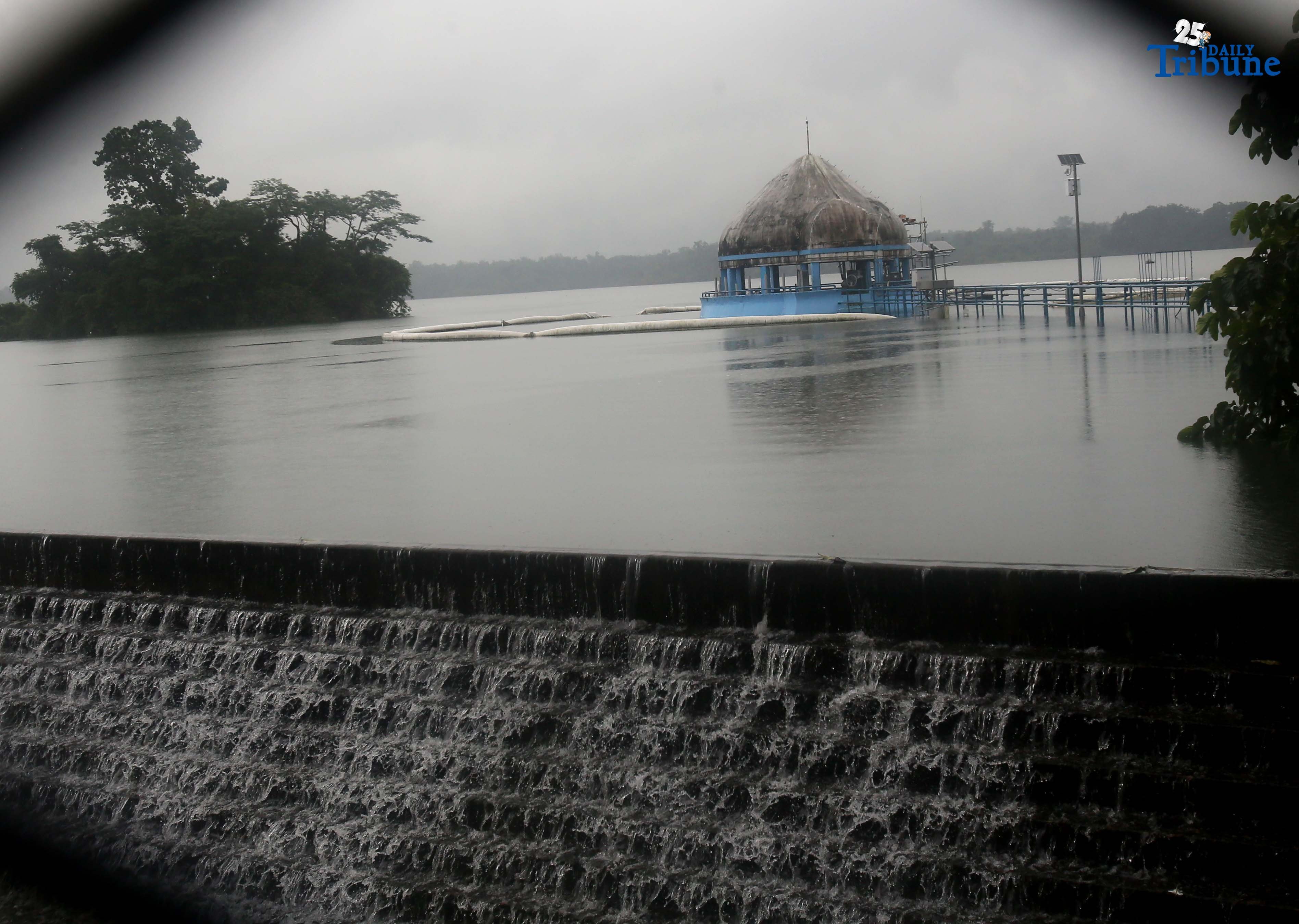 La Mesa Dam still overflowing