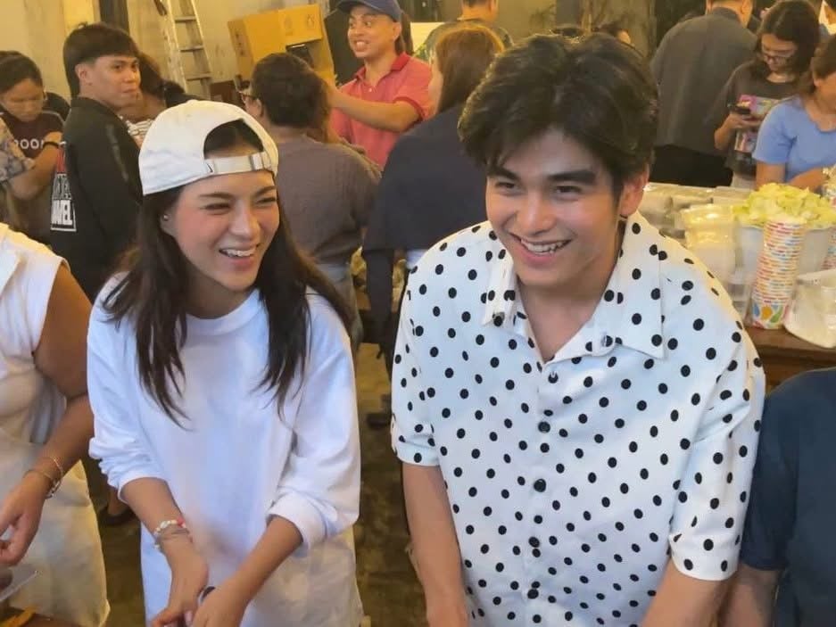 Mika Salamanca, Will Ashley volunteer at soup kitchens for typhoon victims


