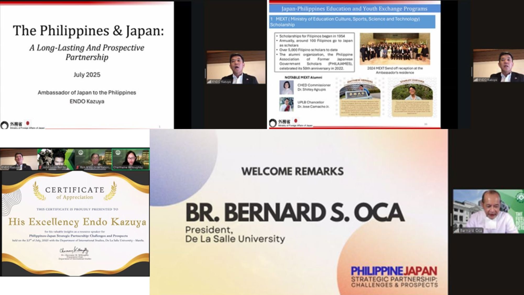 Ambassador ENDO shares insights on Japan-Phl ties with DLSU students